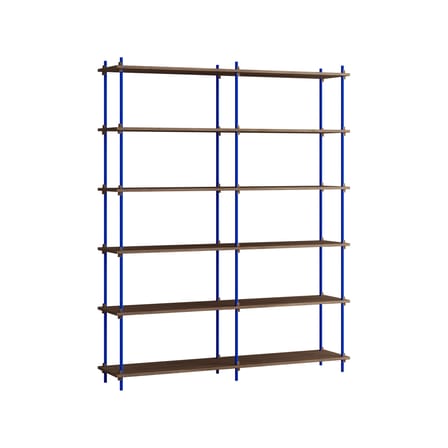 Regal Shelving System – s.200.2.B holz braun / B 162 x H 200 x Prof. 35 cm - MOEBE