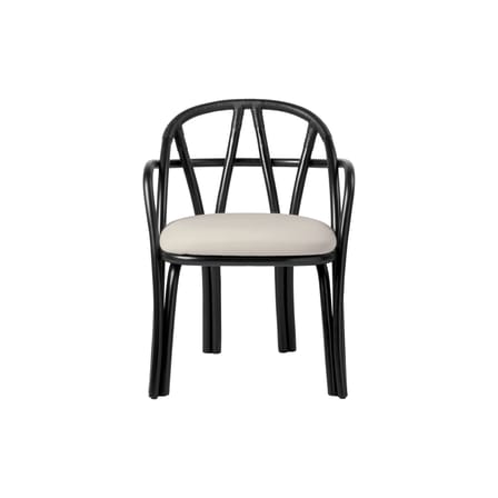 Sessel Bistra faser schwarz / Gepolsterte Sitzfläche - Gubi