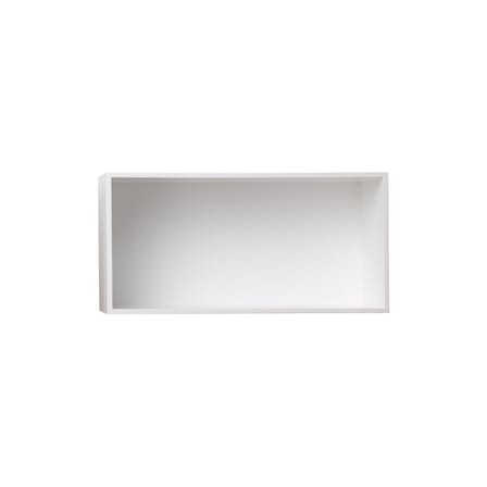 Mini Stacked Shelf wood white / Large rectangulaire 49x24 cm / Avec fond - Muuto