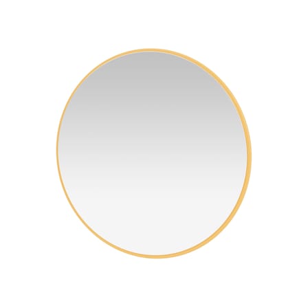 Specchio murale Colour Frame - Around legno giallo / Ø 69,6 cm - MONTANA