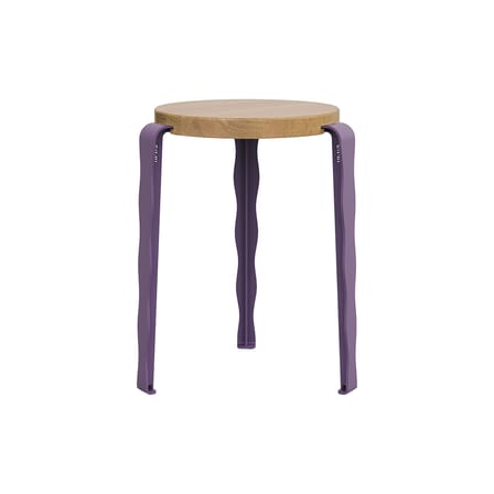 Lou Vague by Uchronia Stackable stool wood purple / Oak - TIPTOE