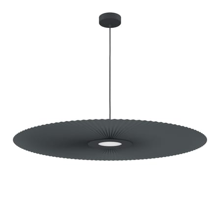 Suspension Carmen Large tissu gris / LED - Ø 120 cm - Hartô