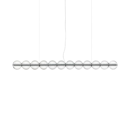 Suspension Luce Sferica S3 verre transparent / L 250 cm - Flos