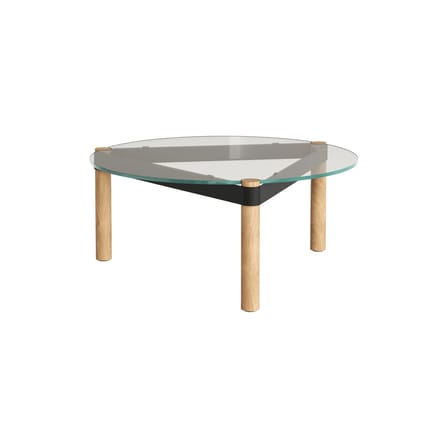 Table basse Disc verre transparent / Ø 80 cm - TIPTOE