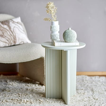 Table d'appoint Edith bois blanc / Ø 40 x H 50 cm - Bloomingville