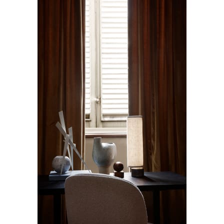 The Unbound LED Table lamp textile white / H 45 cm - Fabric & marble / Swivels - Gubi