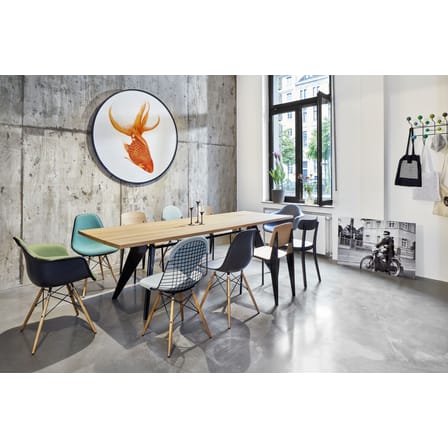 Table rectangulaire EM Table bois naturel / 240 x 90 cm - By Jean Prouvé, 1950 - Vitra