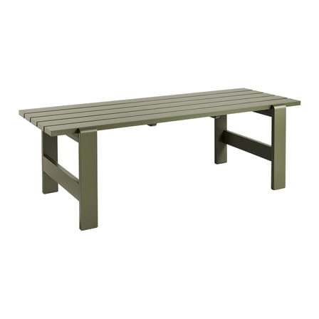 Table rectangulaire Weekday bois vert / 230 x 83 cm - Hay