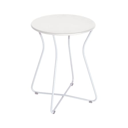 Tabouret Cocotte métal blanc / Table d'appoint - H 45 cm - Fermob
