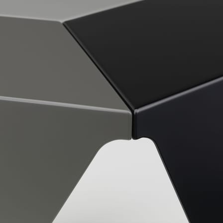 Tavolino Prismatic 1 metallo grigio / Isamu Noguchi, 1957 / 41 x 41 x H 37,5 cm - Vitra