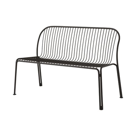 Banc avec dossier Thorvald SC111 métal noir / L 129 cm - &tradition