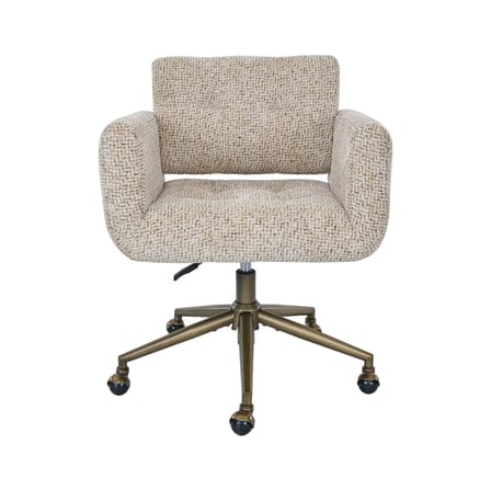 Fauteuil de bureau Valeria tissu beige - NV GALLERY
