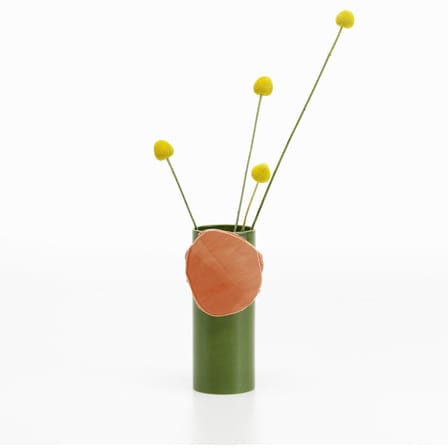 Vase Découpage - Disque céramique vert / Bouroullec, 2020 - Vitra