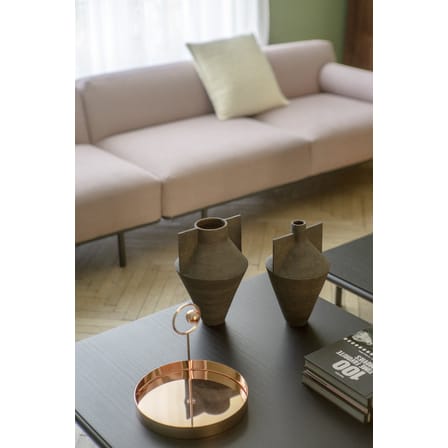 Vase Jana céramique noir / Ø 22,6 x H 34,7 cm - brut - Cappellini