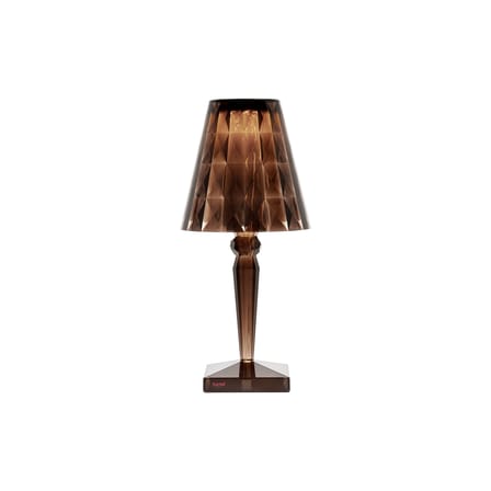 Big Battery LED Wireless rechargeable outdoor lamp plastic material brown / H 37 cm - USB charging - Kartell