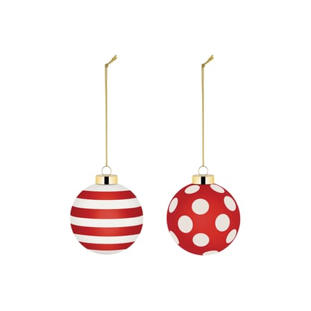 Set de 2 boules de Noël Delight n°2  verre / Ø 6 cm - Alessi