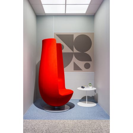 Fauteuil pivotant Tulip tissu rouge / Marcel Wanders, 2010 - H 163 cm - Cappellini