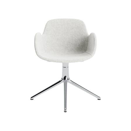 Poltrona girevole Form tessuto grigio / Tappezzeria completa - Normann Copenhagen
