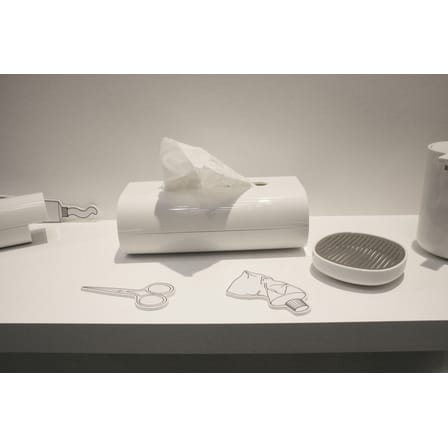 Portasapone Birillo metallo materiale plastico bianco - Alessi