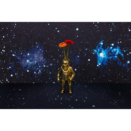 Soliflore Cosmic Diner Starman céramique or métal / H 28 cm - Seletti