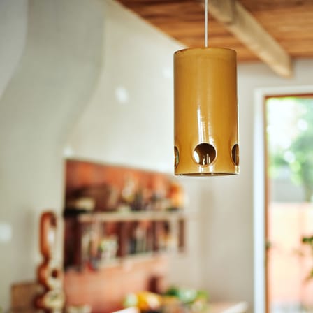 Sospensione Ceramic ceramica giallo / Ø 15 x H 29,5 cm - HK LIVING
