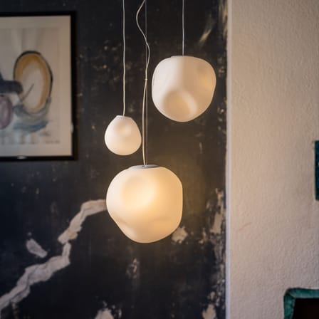 Suspension Hoba Piccola verre blanc / Ø 13 cm - Foscarini