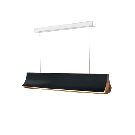 Suspension Respiro LED métal noir or / L 90 cm - DCW éditions
