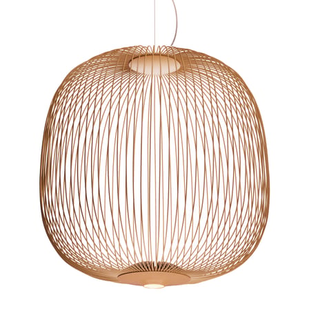 Suspension Spokes 2 Small cuivre métal / LED - Ø  52 x H 52 cm - Foscarini