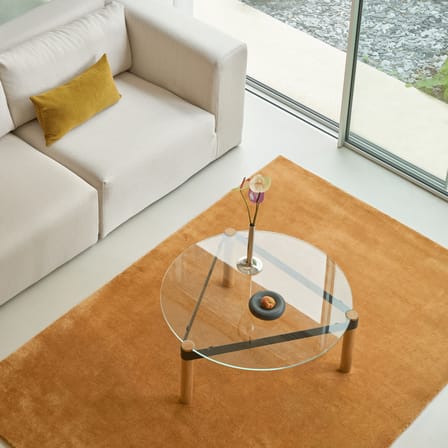 Table basse Disc verre transparent / Ø 80 cm - TIPTOE