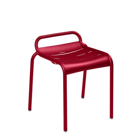 Tabouret empilable Luxembourg métal rouge / Aluminium - Fermob