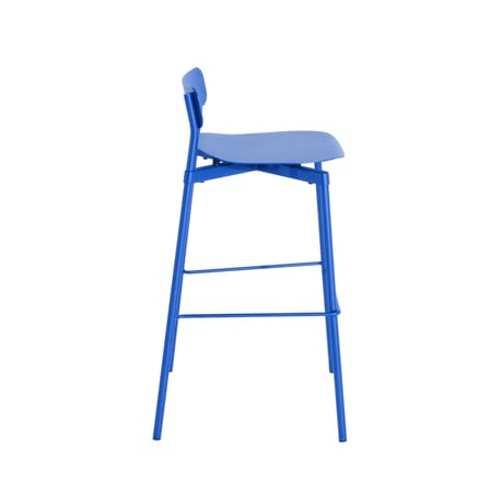 Tabouret haut empilable Fromme métal bleu / H 75 cm - Aluminium - Petite Friture