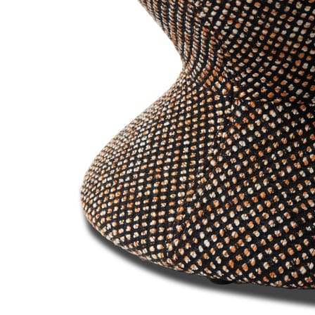 Tabouret rembourré Zig Zag Soft tissu marron - POLSPOTTEN