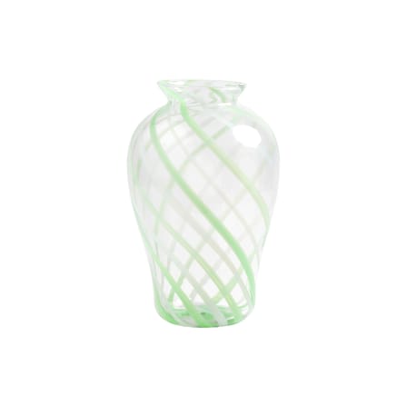 Vase Yogu Spiral verre vert / Ø 19 x H 33,5 cm - & klevering