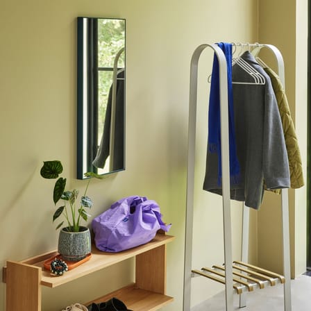 Shine Large Wall mirror metal blue / 35 x 80 cm - HÜBSCH