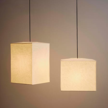Abat-jour Paper Shade Cube papier blanc / 38 x 38 x H 55 cm - Hay