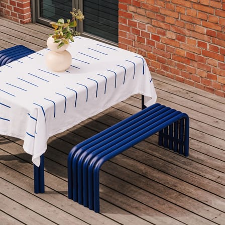 Banc Nokk métal bleu / L 114 cm - NOO.MA