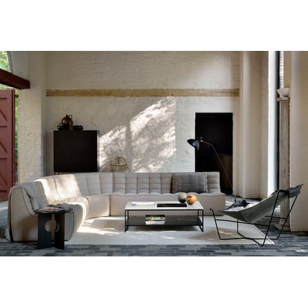 Canapé droit N701 tissu beige / 3 places - L 210 cm - Ethnicraft