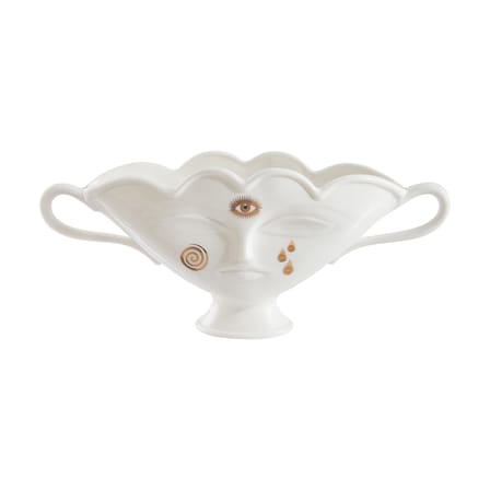 Coupe Gilded Giuliette céramique blanc / L 39 cm x H 16 cm - Jonathan Adler