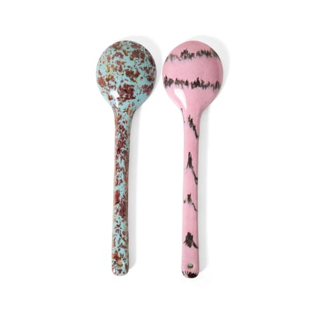 Cuillère de service 70s ceramics céramique multicolore / Set de 2 - L 23,5 cm - HK LIVING