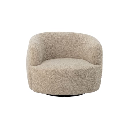 Fauteuil pivotant Bocca tissu beige / Tissu bouclé - Bloomingville