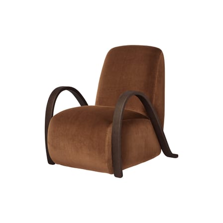 Fauteuil rembourré Buur marron / Velours - Ferm Living