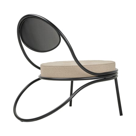 Fauteuil rembourré Copacabana métal noir / Mathieu Matégot, 1955 - Gubi