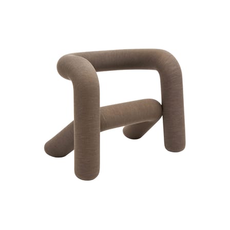 Fauteuil rembourré Extra Bold marron / Tissu Kvadrat mélangé - Moustache