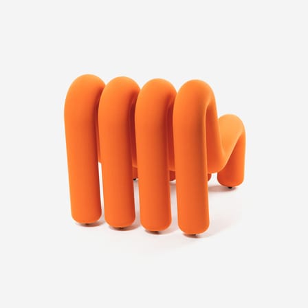 Fauteuil rembourré Extra Bold Sofa tissu orange / Canapé modulable - L 72 cm (4 tubes) - Moustache
