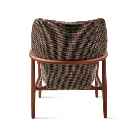 Fauteuil rembourré Peggy tissu marron - POLSPOTTEN