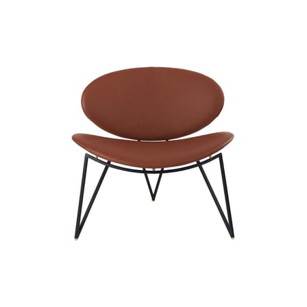 Fauteuil rembourré Semper cuir marron beige - AYTM