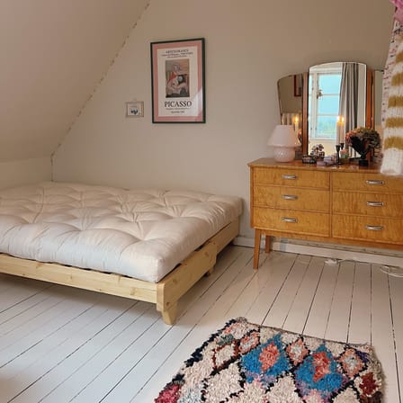 Schlafcouch Fresh holz weiß / L 200 cm - 3-Sitzer - KARUP