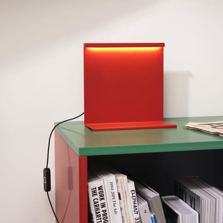 Lampada da tavolo LBM LED metallo rosso / LED - L 22,5 x H 22 cm - Hay