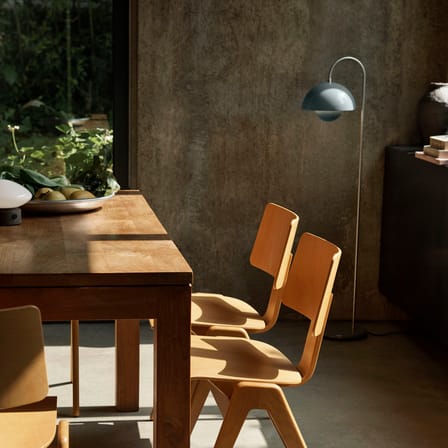 Lampadaire Flowerpot VP12 métal bleu pierre / Verner Panton, 1969 - &tradition