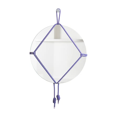 Miroir mural Shibari Rond verre bleu / Ø 65 cm - Moustache